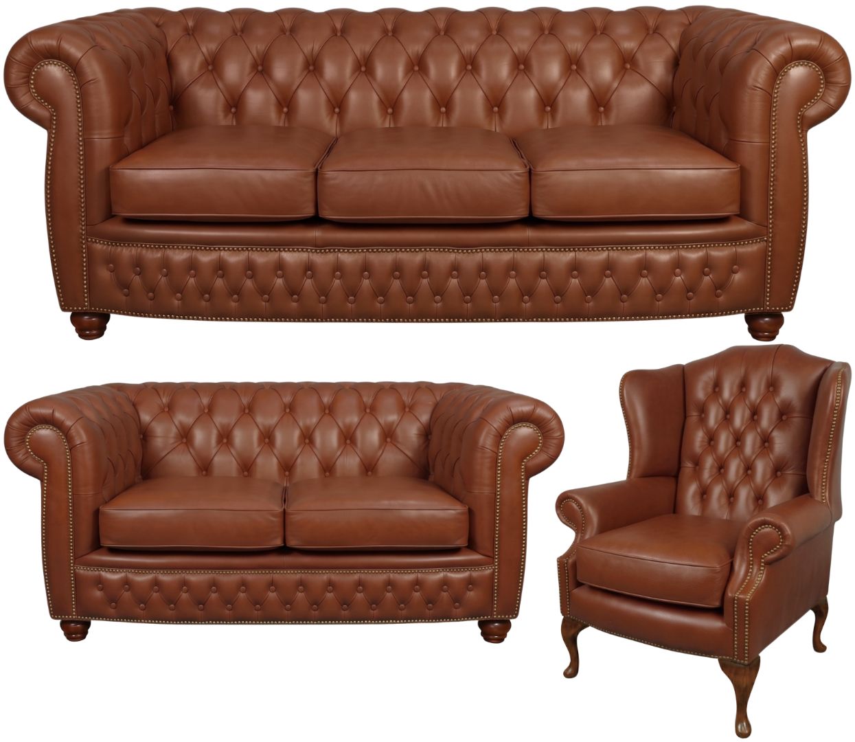 The Chamberlain Chesterfield 3 Piece Suite