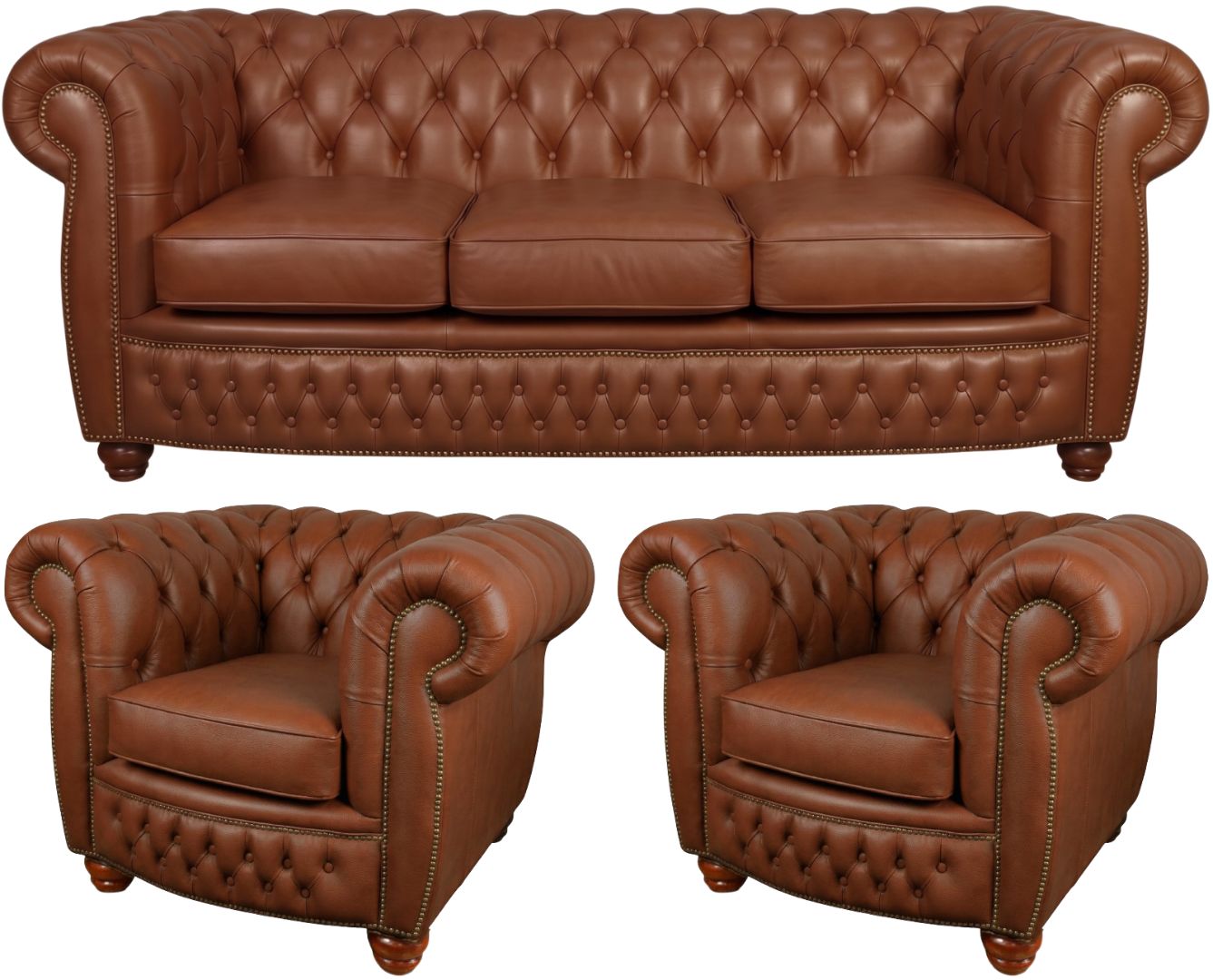 The Chamberlain Chesterfield 3 Piece Suite