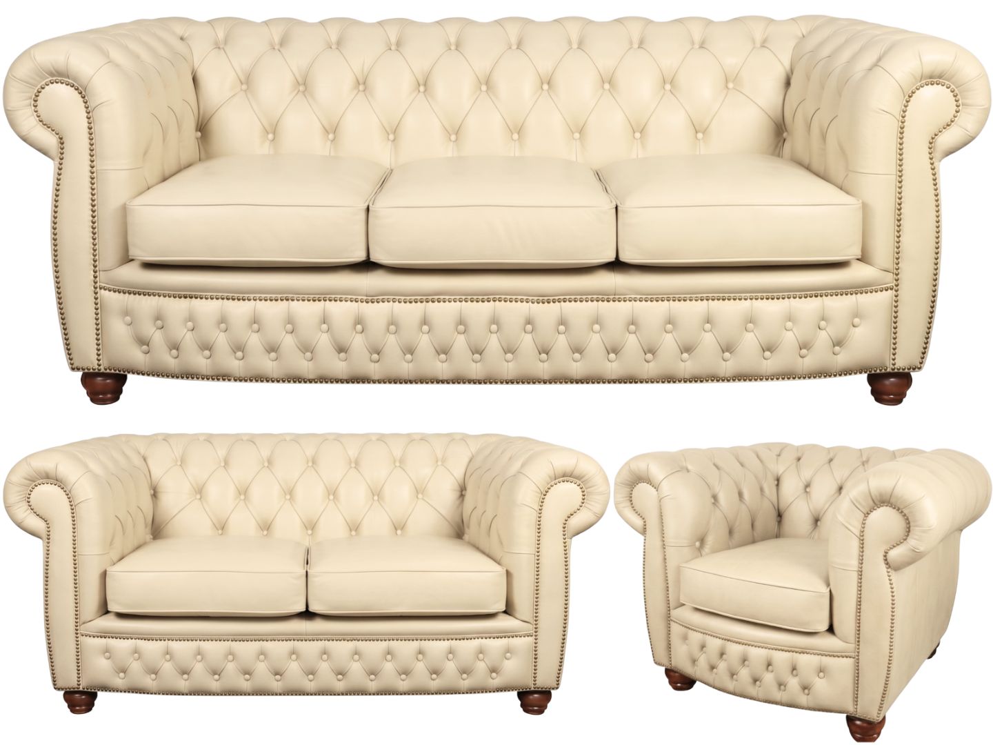 The Chamberlain Chesterfield 3 Piece Suite