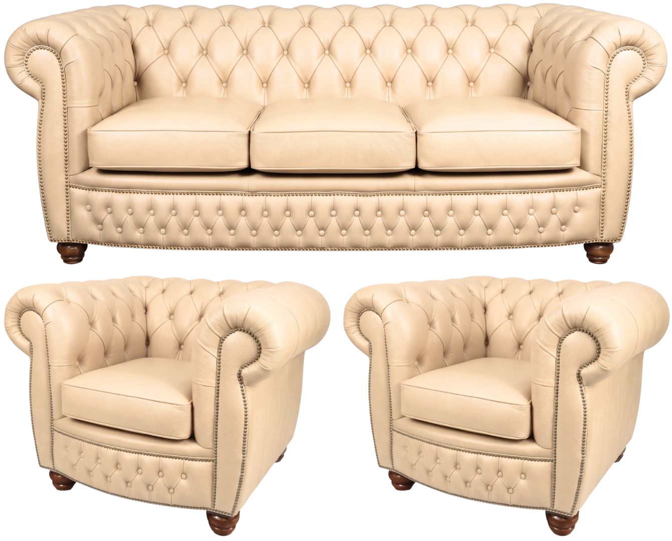The Chamberlain Chesterfield 3 Piece Suite