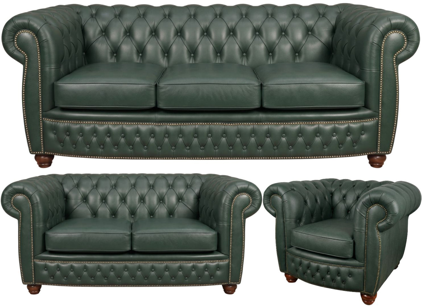 The Chamberlain Chesterfield 3 Piece Suite