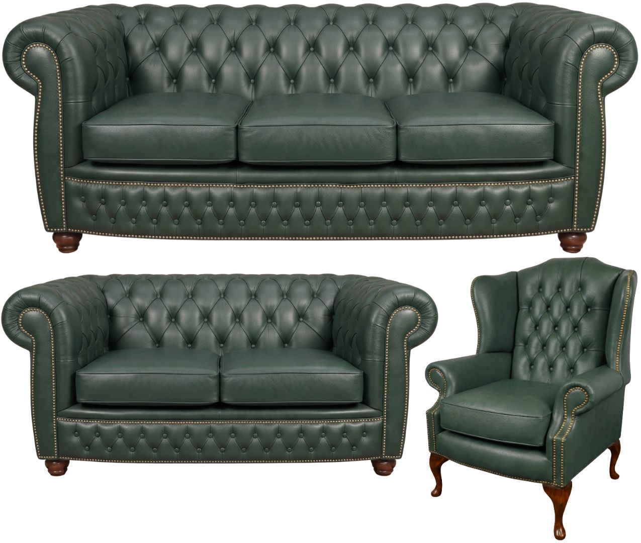The Chamberlain Chesterfield 3 Piece Suite