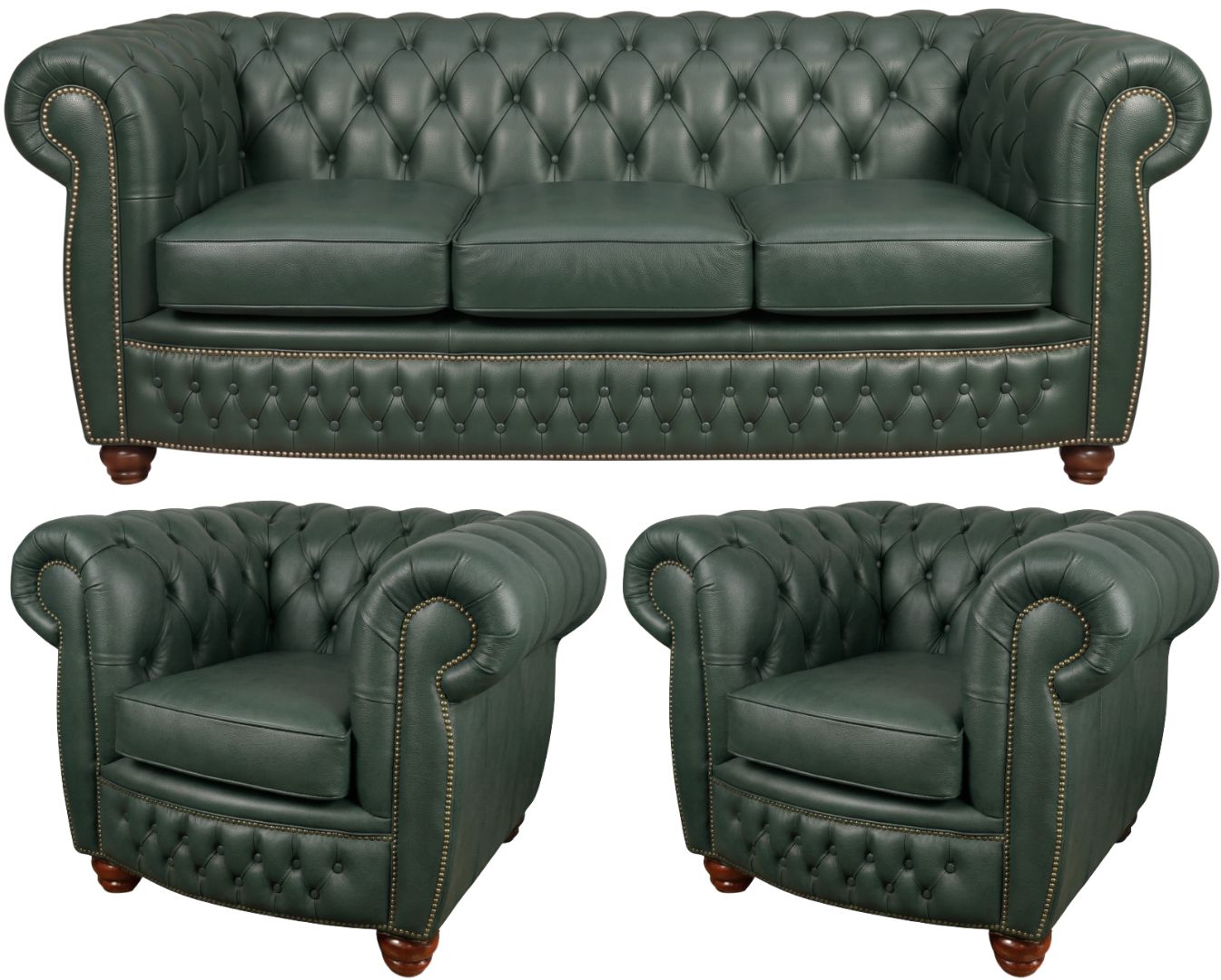 The Chamberlain Chesterfield 3 Piece Suite