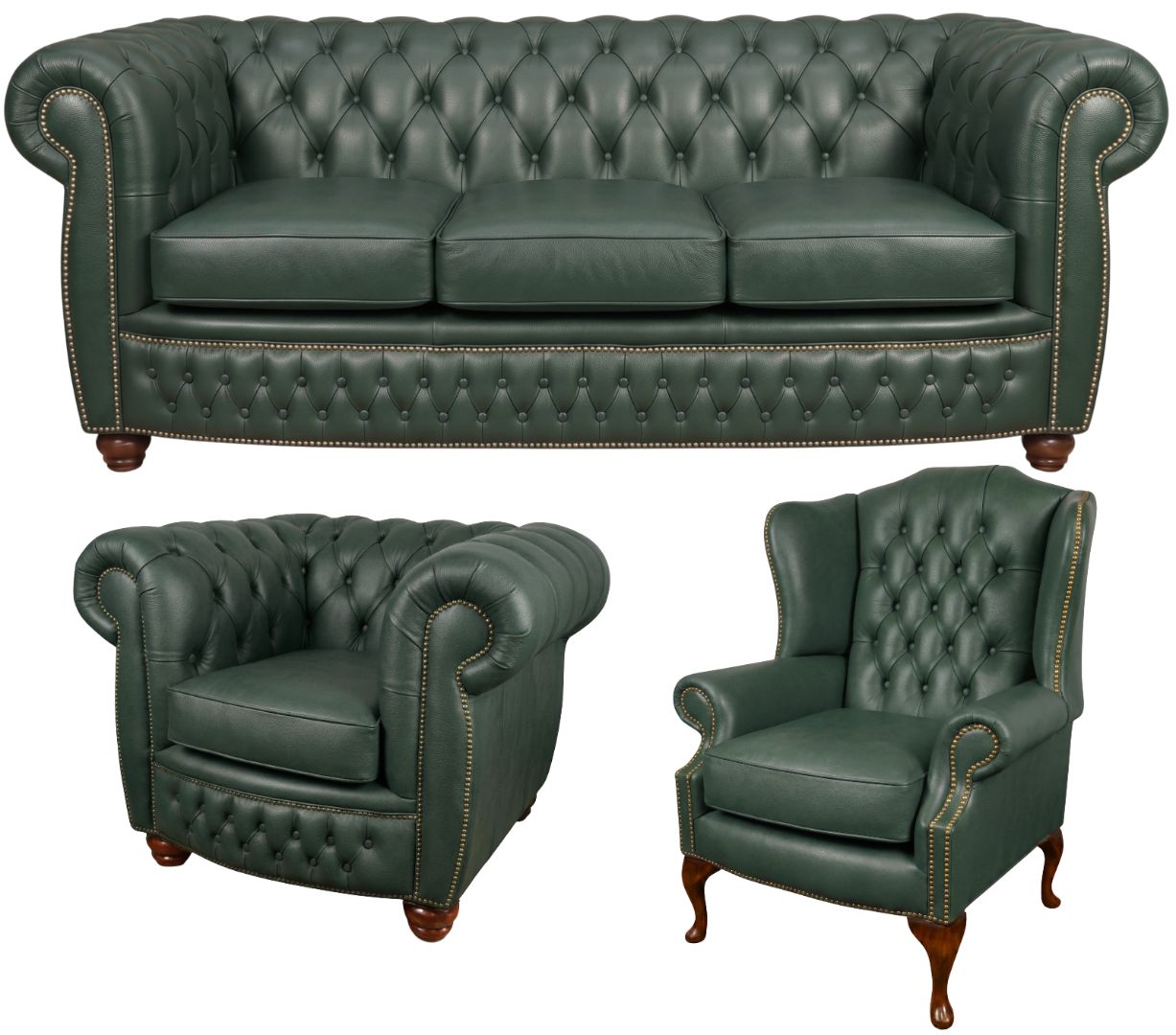 The Chamberlain Chesterfield 3 Piece Suite