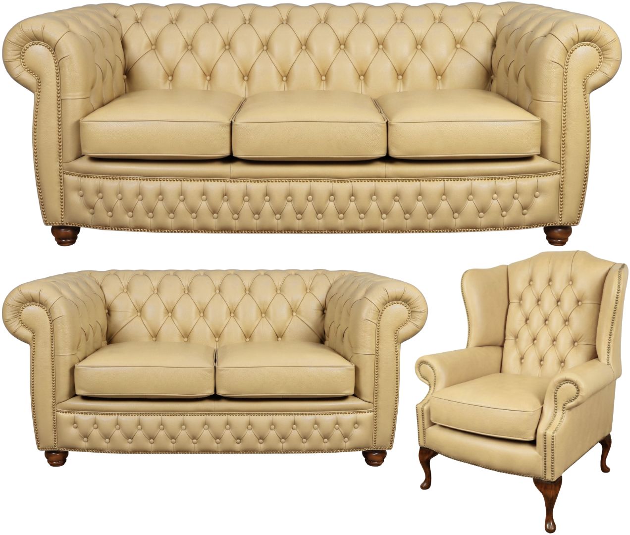 The Chamberlain Chesterfield 3 Piece Suite