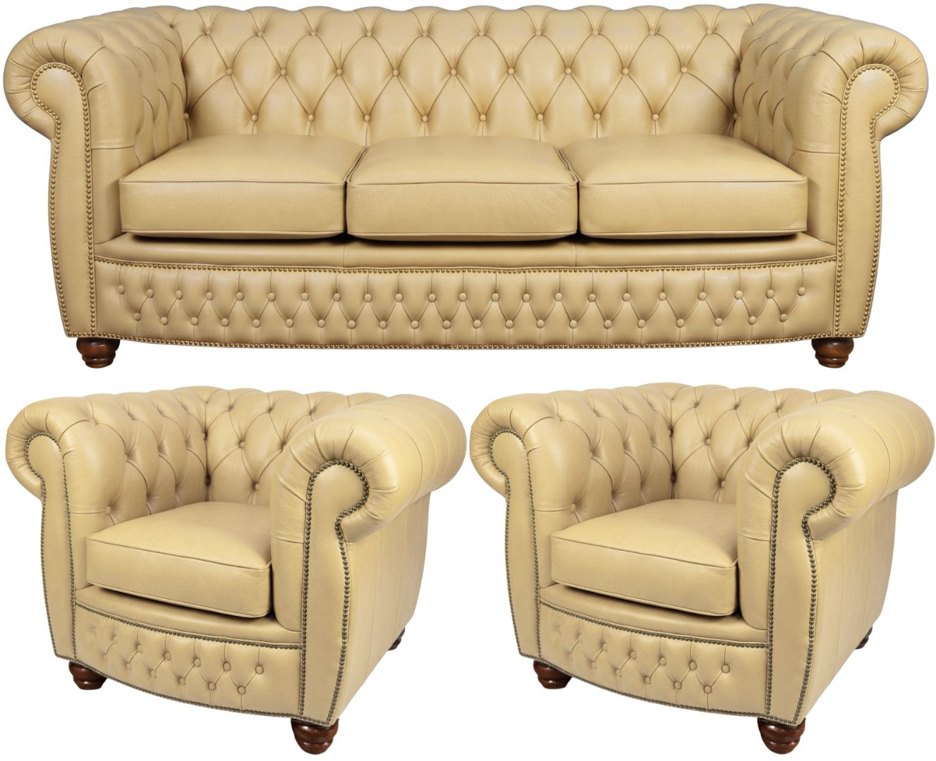 The Chamberlain Chesterfield 3 Piece Suite