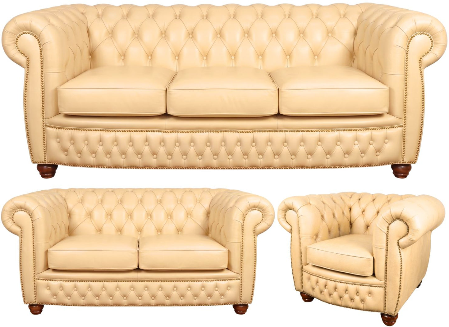The Chamberlain Chesterfield 3 Piece Suite