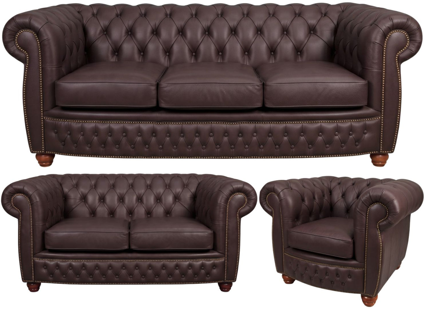 The Chamberlain Chesterfield 3 Piece Suite