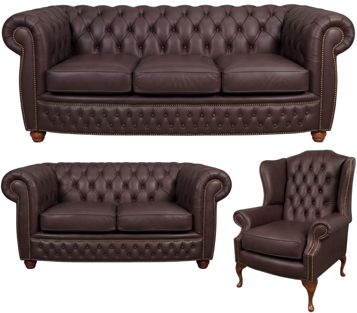 The Chamberlain Chesterfield 3 Piece Suite