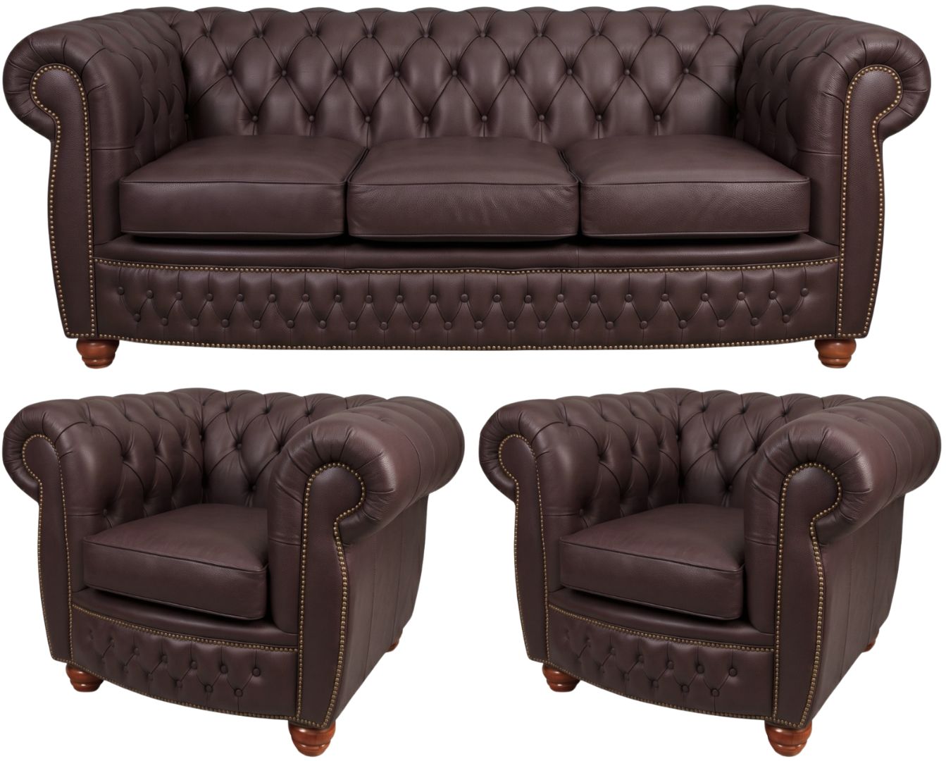 The Chamberlain Chesterfield 3 Piece Suite