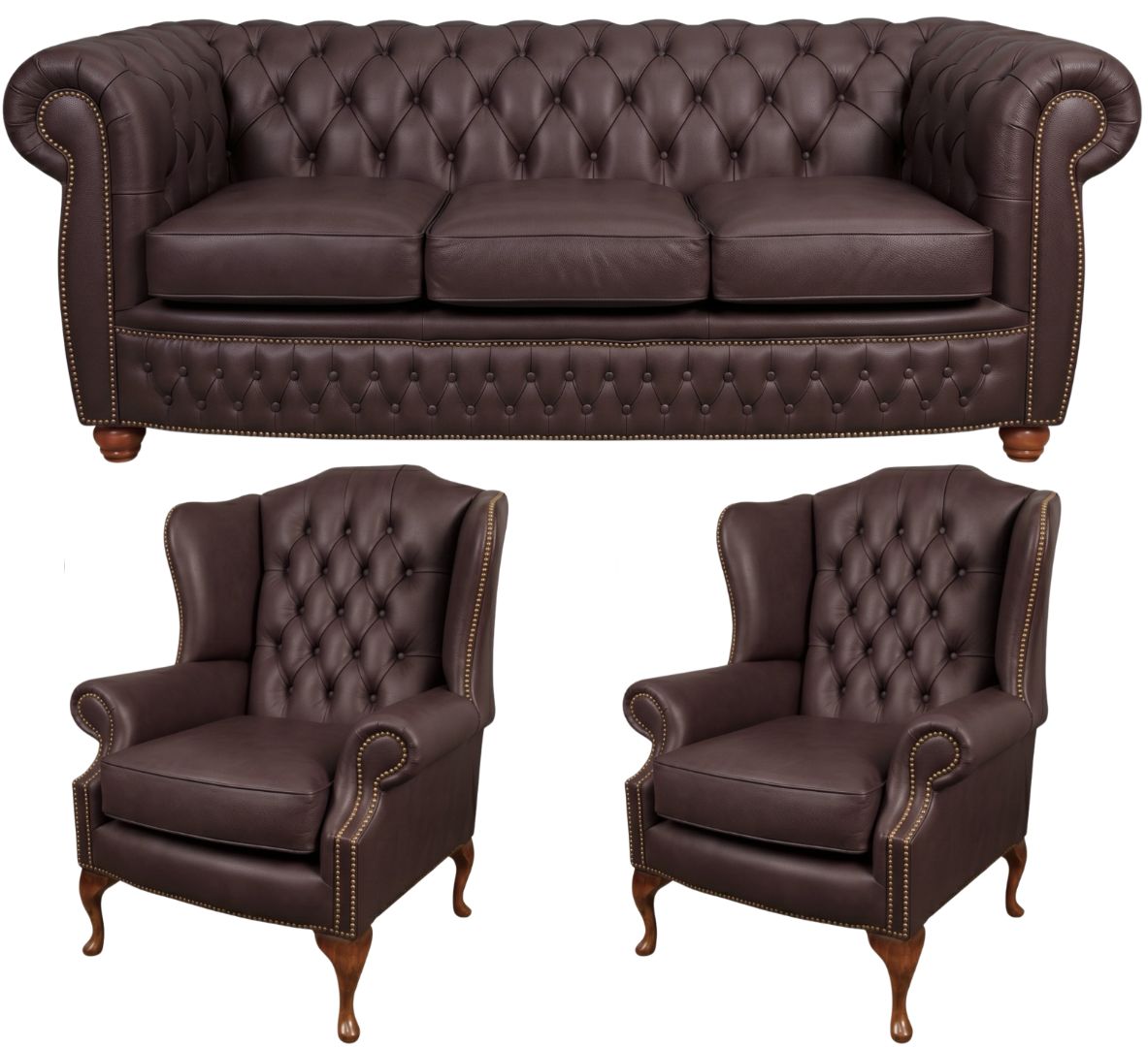 The Chamberlain Chesterfield 3 Piece Suite
