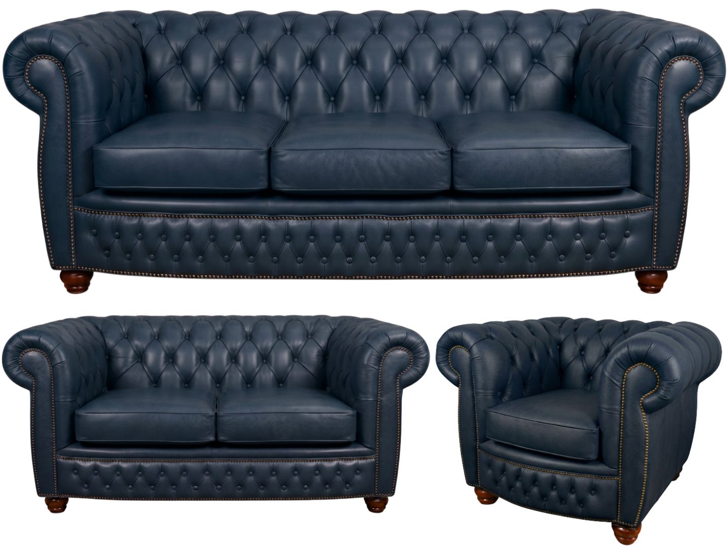The Chamberlain Chesterfield 3 Piece Suite