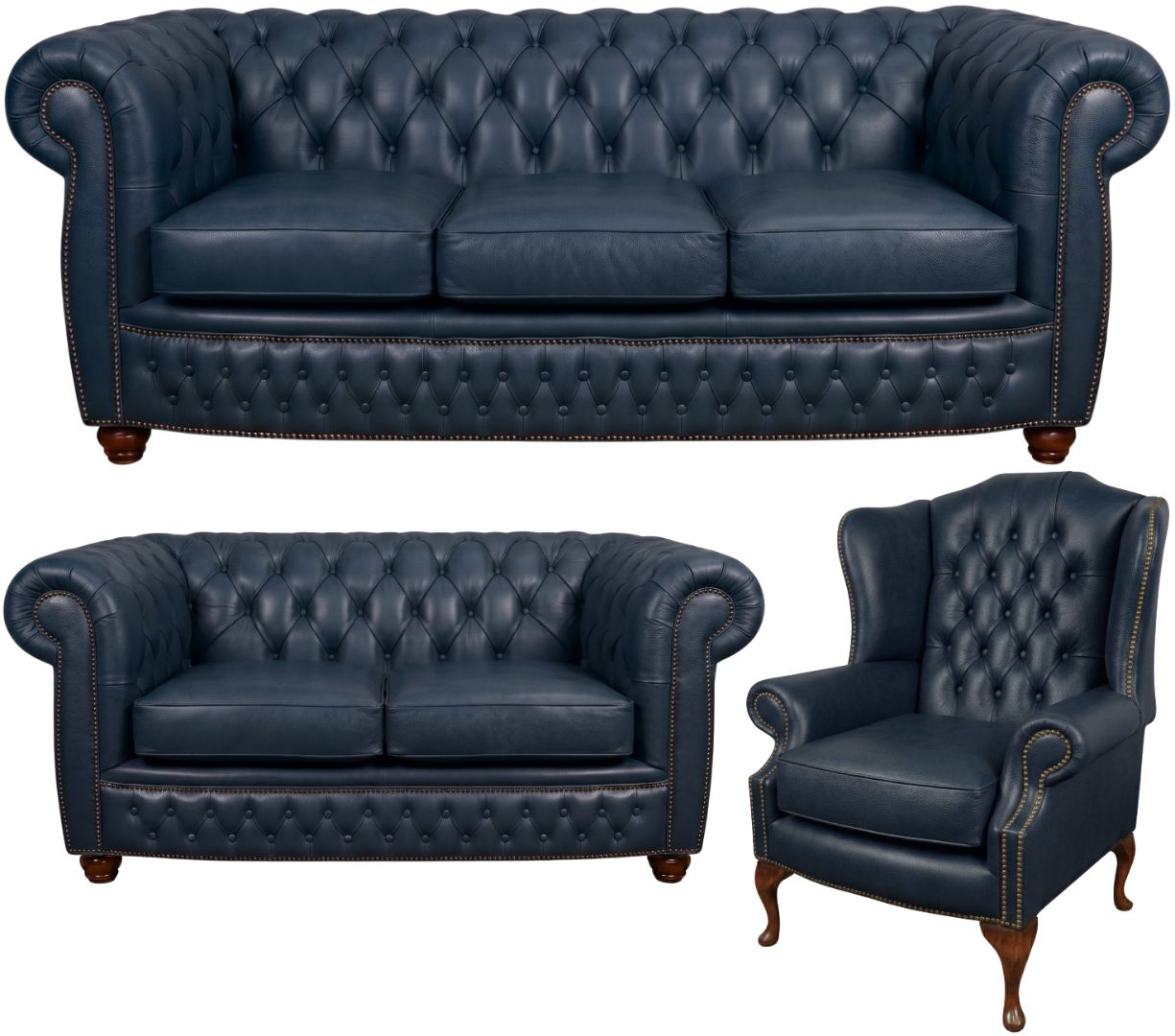 The Chamberlain Chesterfield 3 Piece Suite