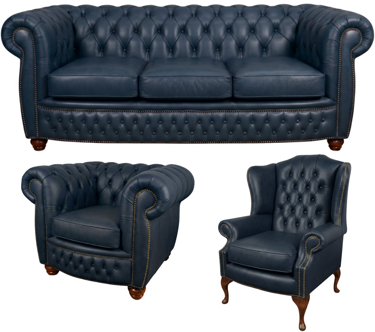 The Chamberlain Chesterfield 3 Piece Suite