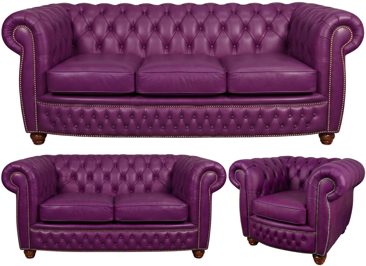 The Chamberlain Chesterfield 3 Piece Suite