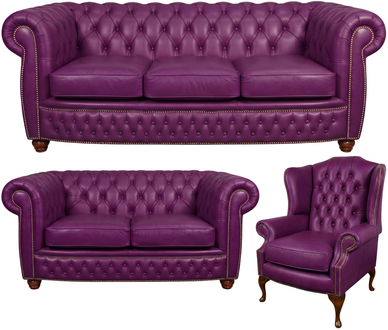 The Chamberlain Chesterfield 3 Piece Suite