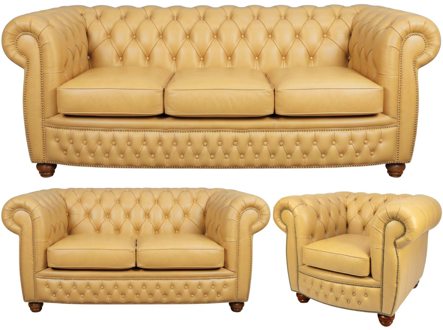 The Chamberlain Chesterfield 3 Piece Suite