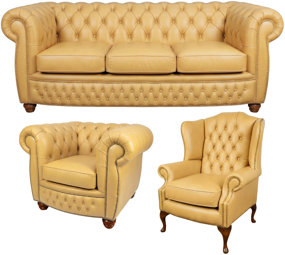 The Chamberlain Chesterfield 3 Piece Suite