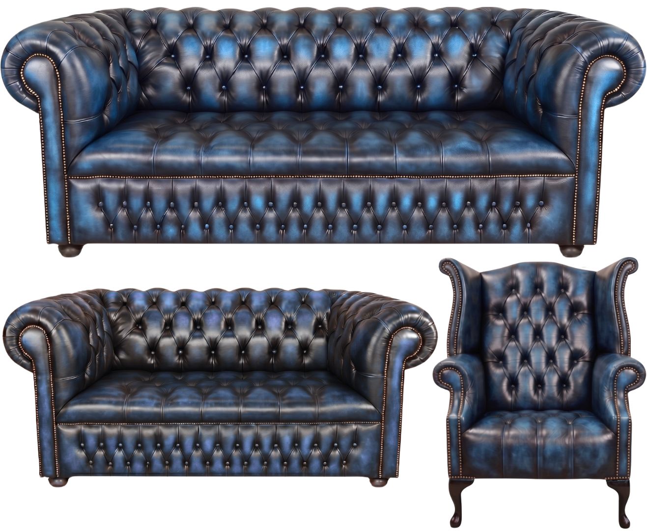 The Churchill Chesterfield 3 Piece Suite