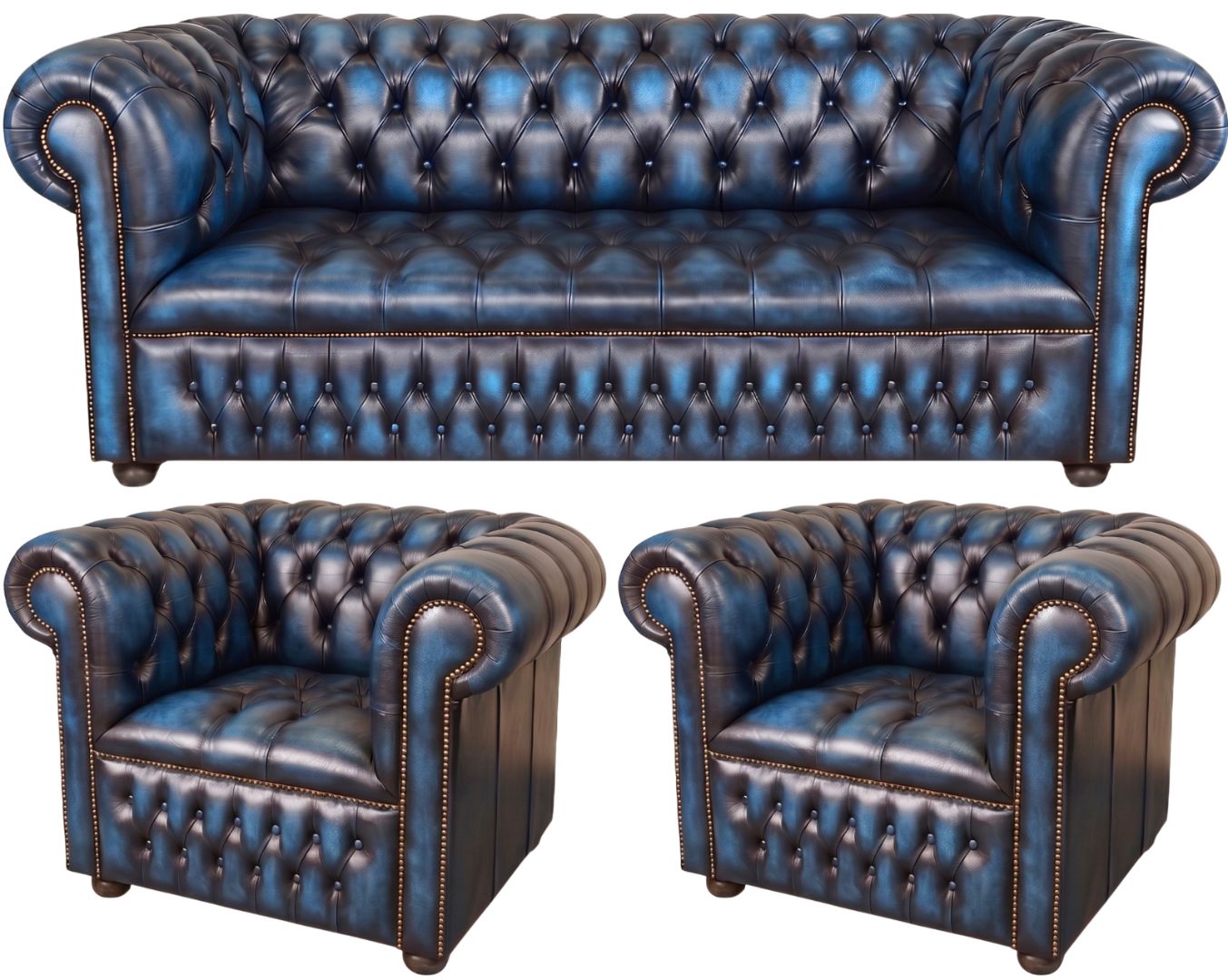 The Churchill Chesterfield 3 Piece Suite