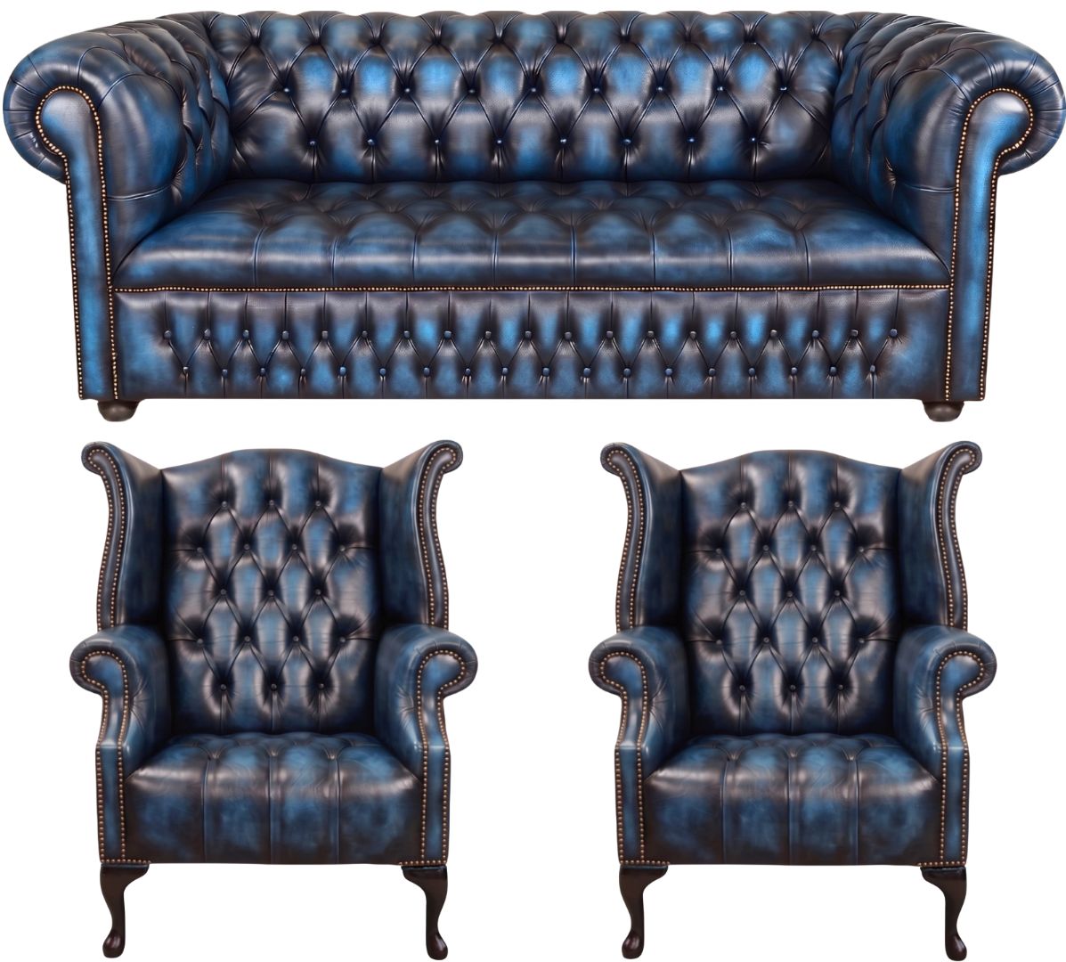 The Churchill Chesterfield 3 Piece Suite