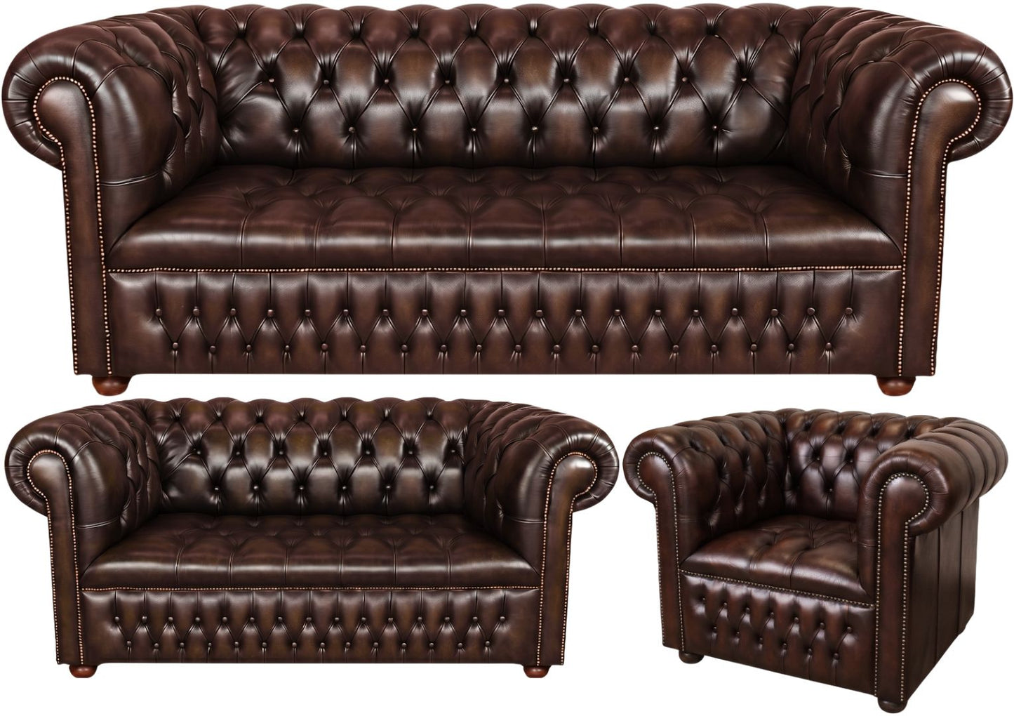 The Churchill Chesterfield 3 Piece Suite