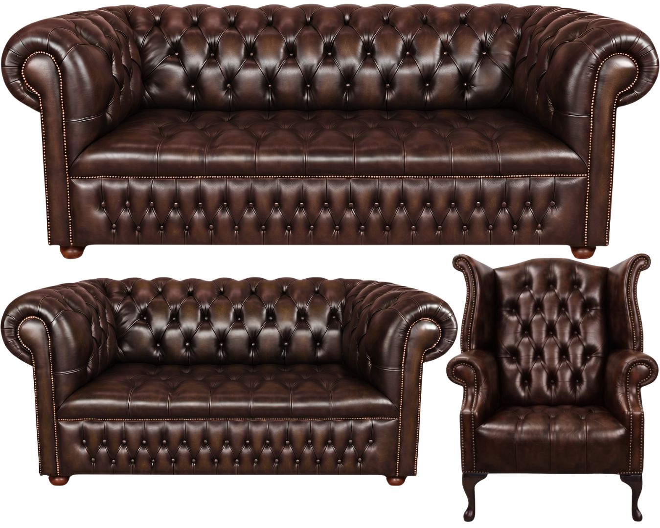 The Churchill Chesterfield 3 Piece Suite