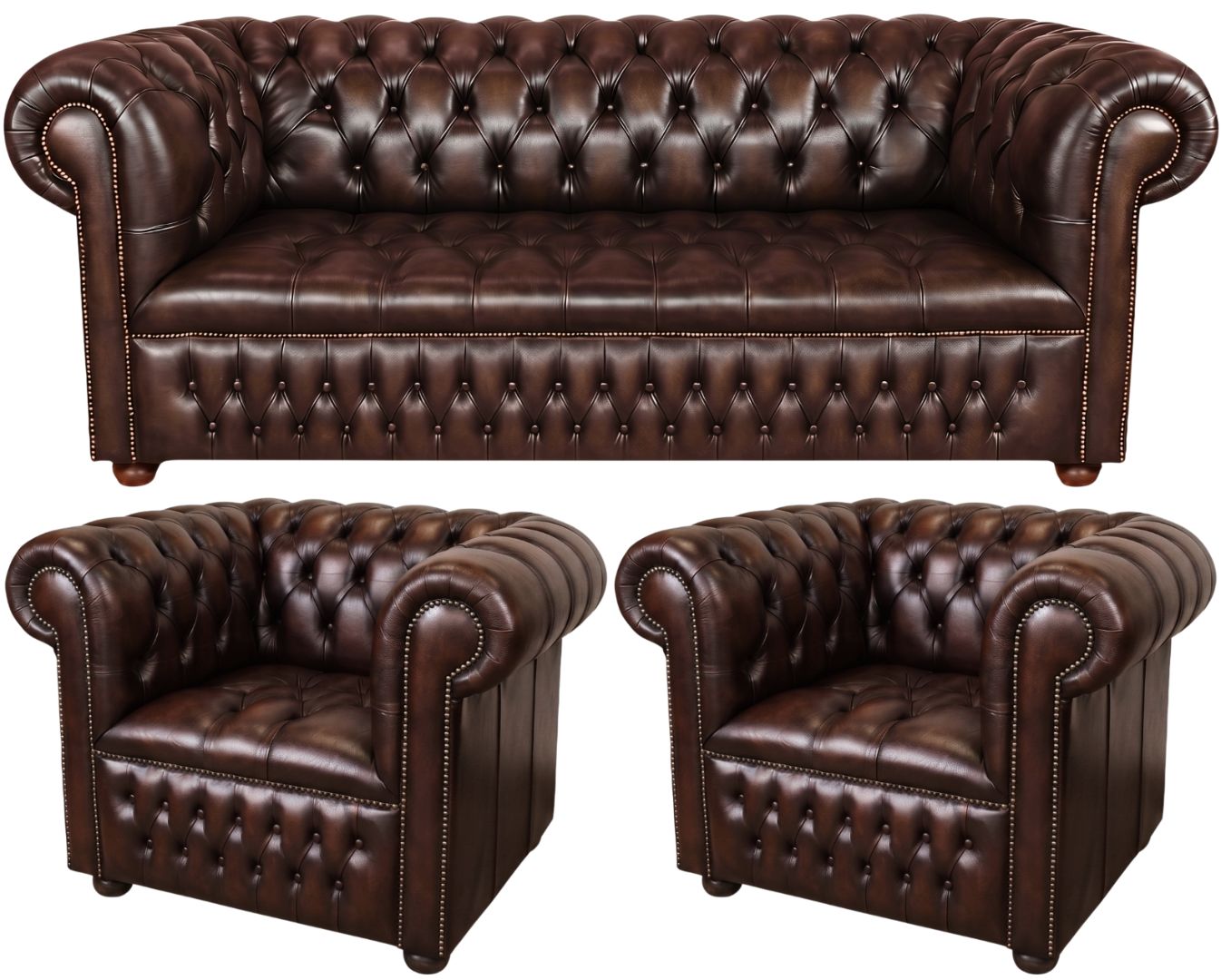The Churchill Chesterfield 3 Piece Suite