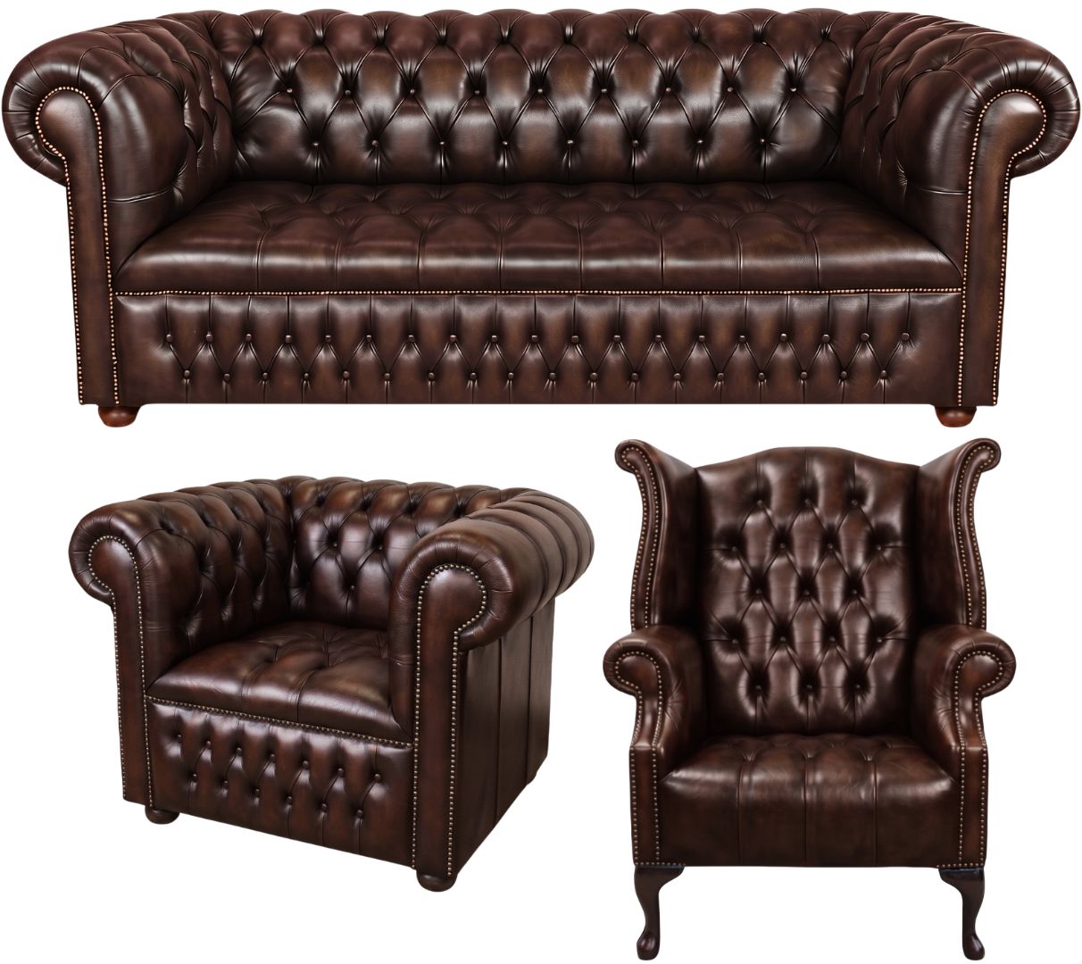 The Churchill Chesterfield 3 Piece Suite