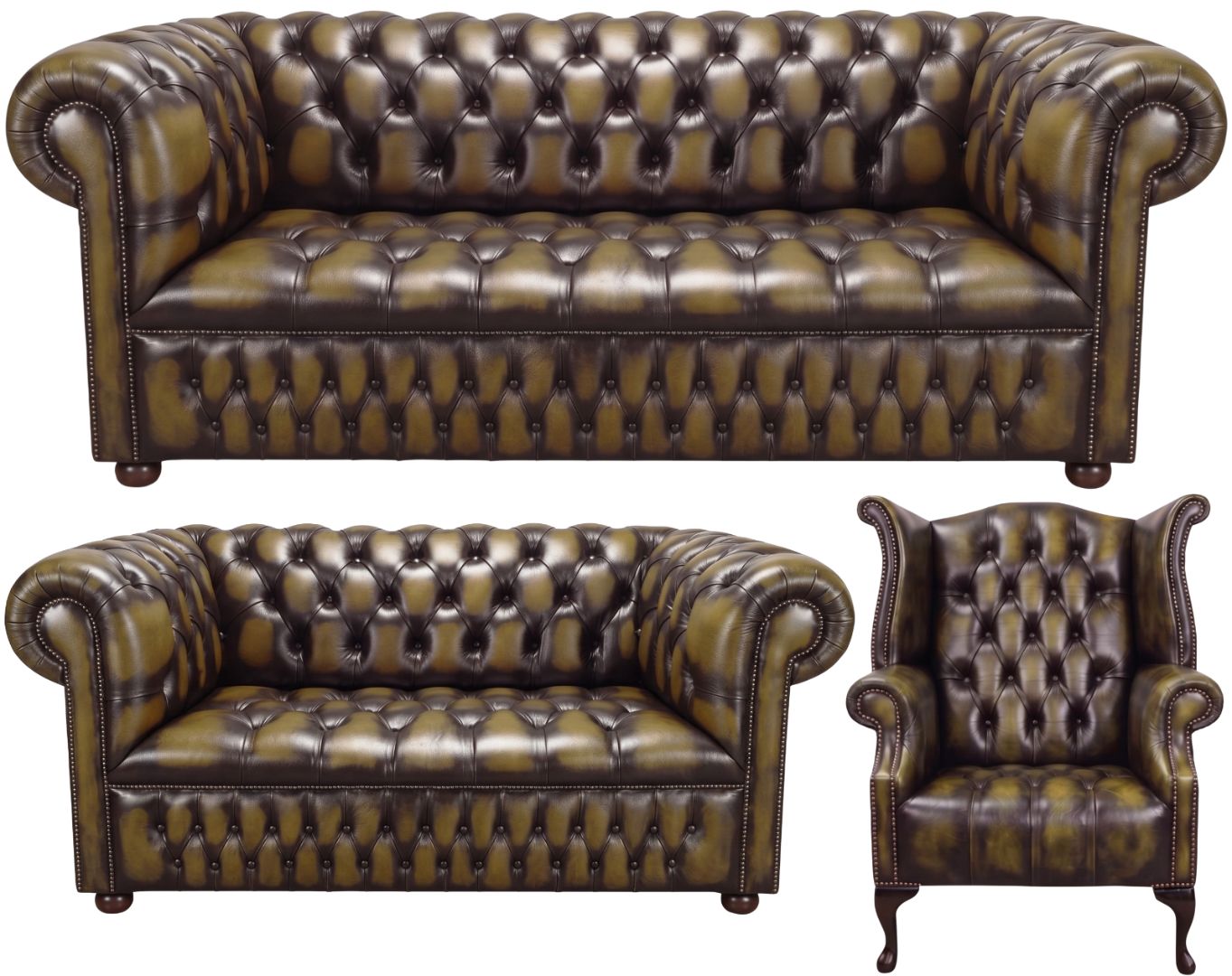 The Churchill Chesterfield 3 Piece Suite