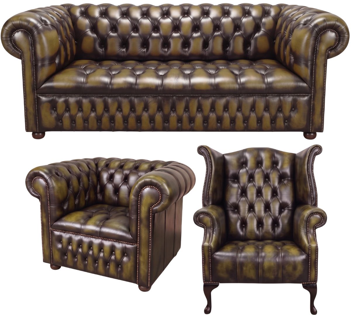 The Churchill Chesterfield 3 Piece Suite