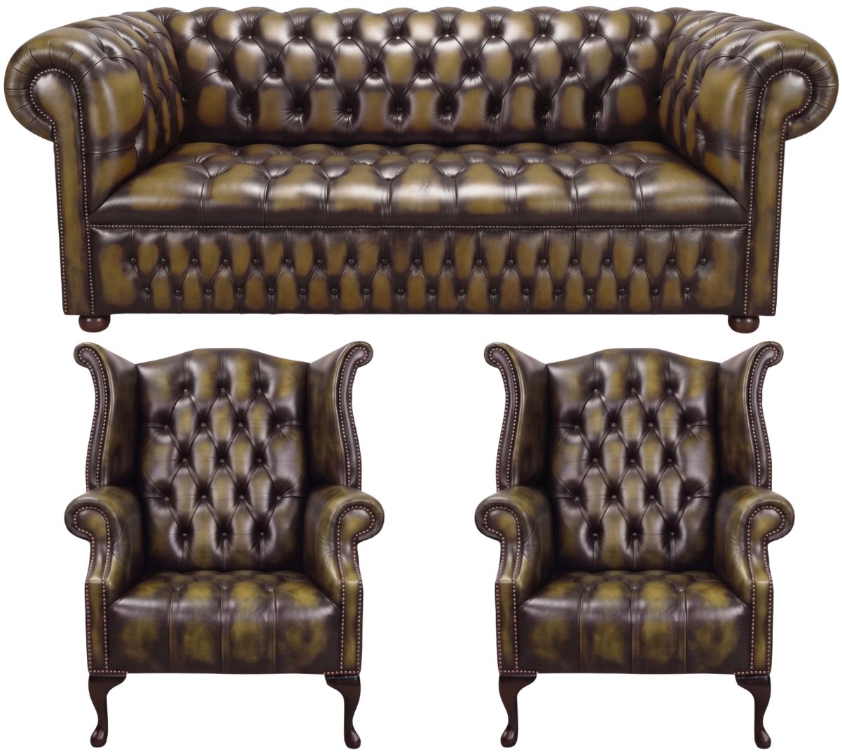The Churchill Chesterfield 3 Piece Suite