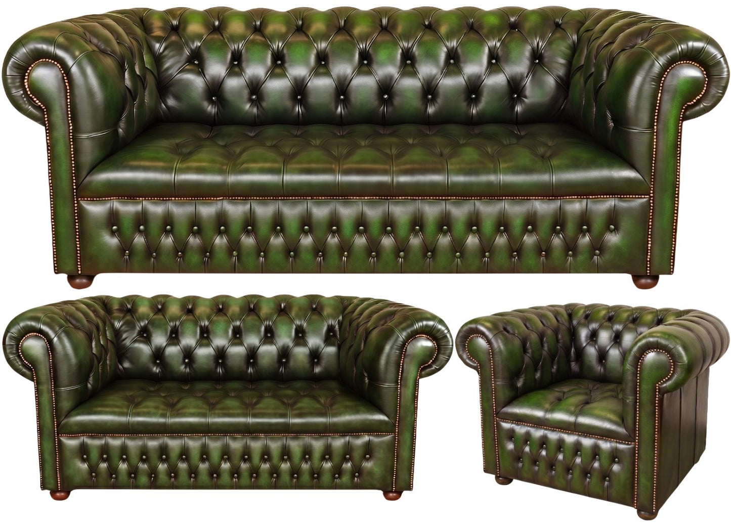 The Churchill Chesterfield 3 Piece Suite