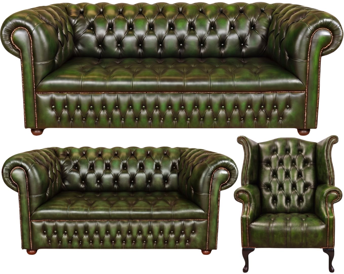 The Churchill Chesterfield 3 Piece Suite