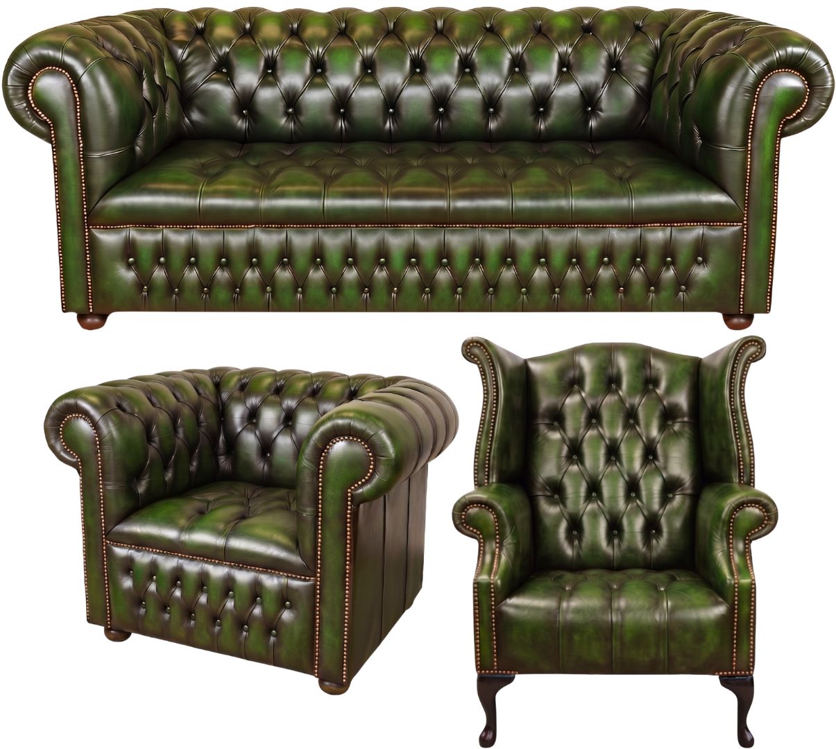 The Churchill Chesterfield 3 Piece Suite