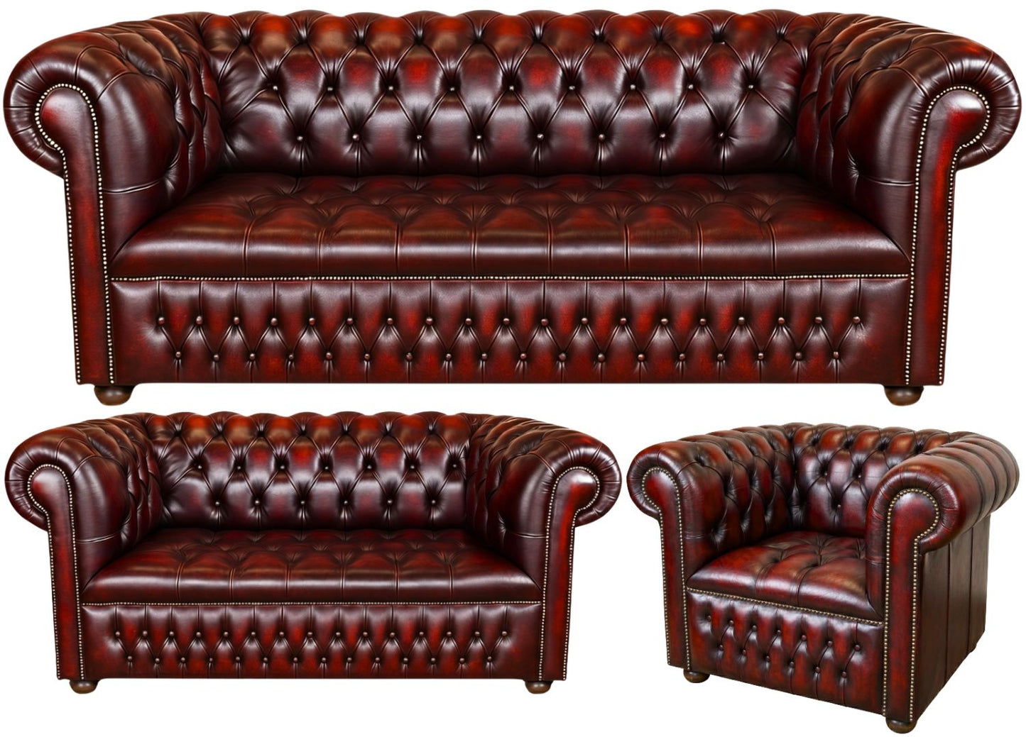 The Churchill Chesterfield 3 Piece Suite
