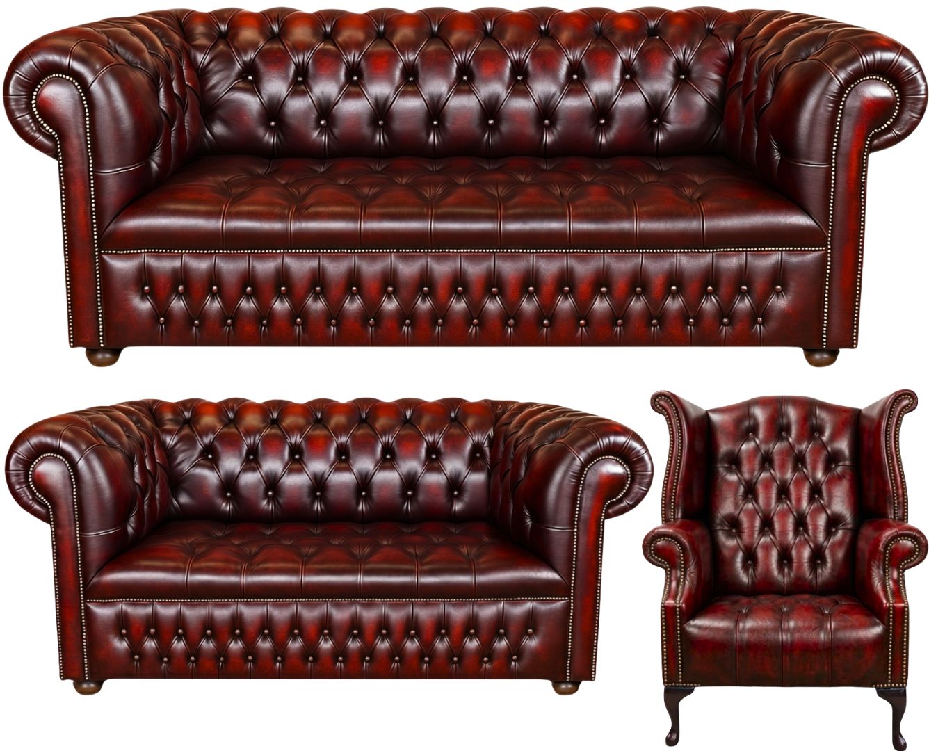 The Churchill Chesterfield 3 Piece Suite