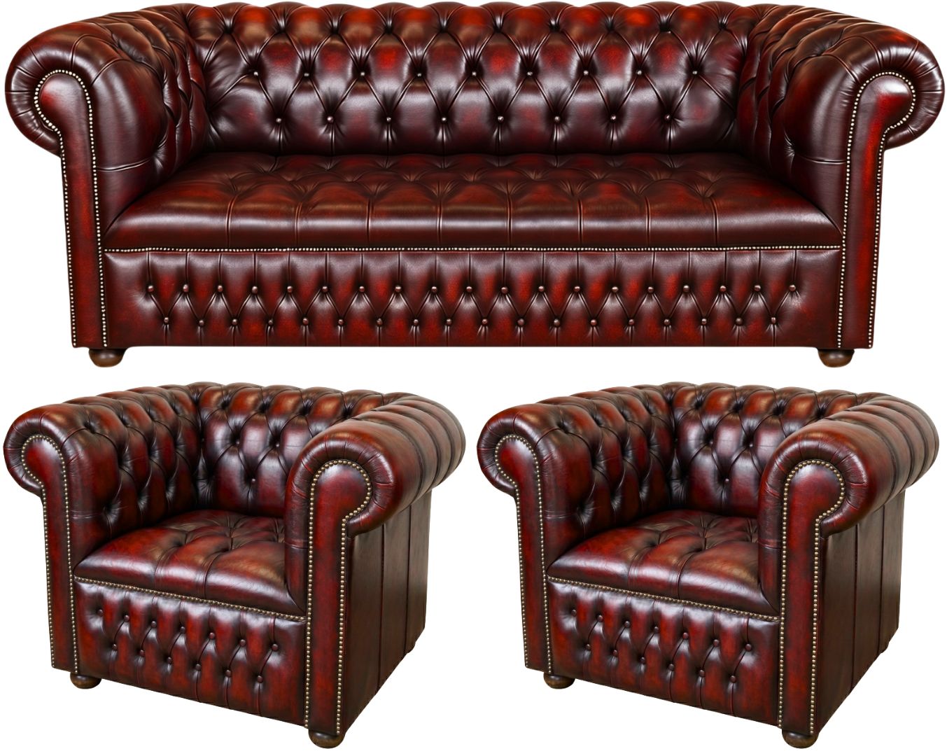 The Churchill Chesterfield 3 Piece Suite