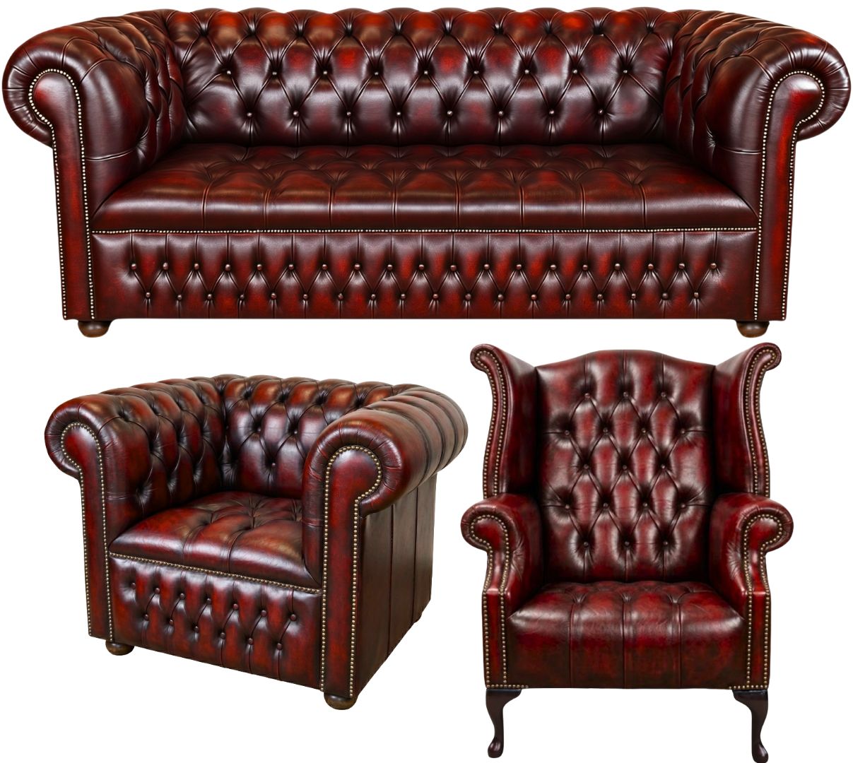 The Churchill Chesterfield 3 Piece Suite