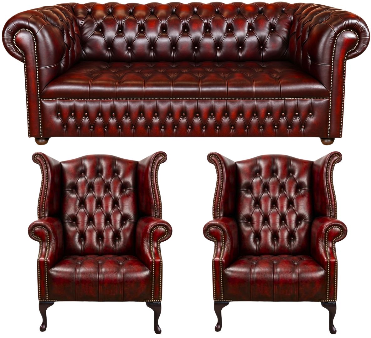 The Churchill Chesterfield 3 Piece Suite