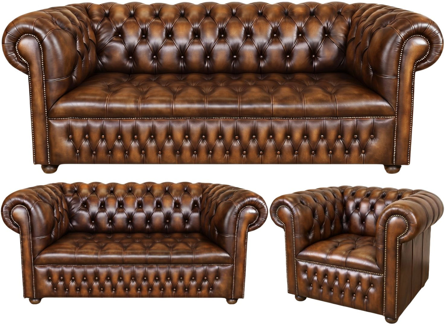 The Churchill Chesterfield 3 Piece Suite