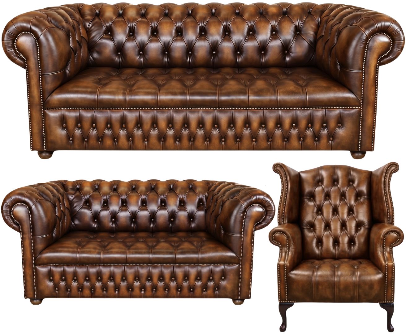 The Churchill Chesterfield 3 Piece Suite