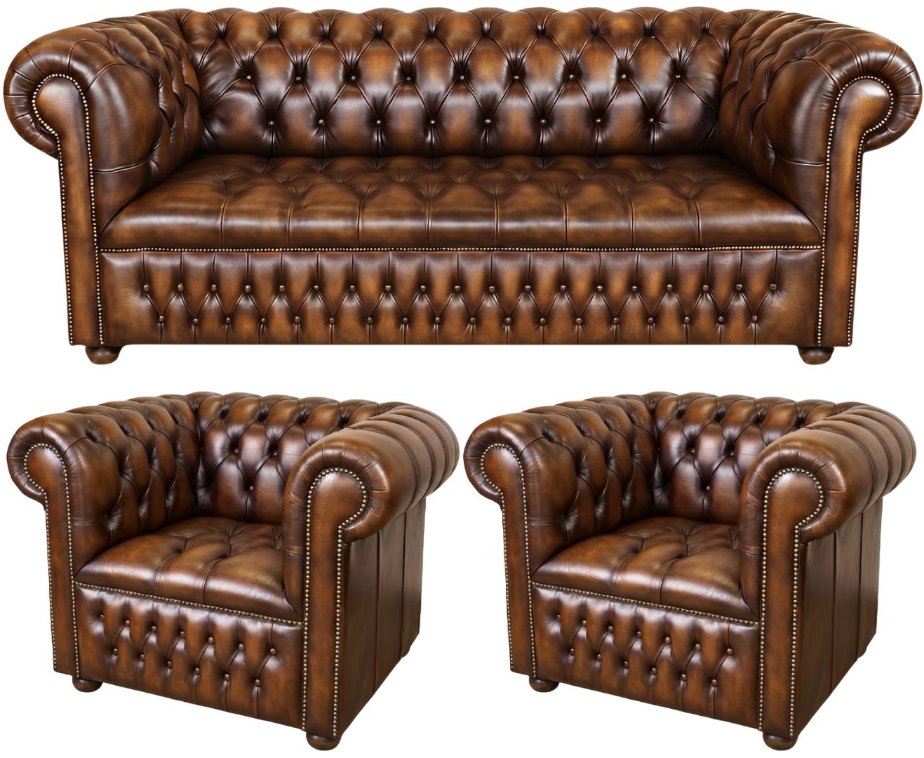 The Churchill Chesterfield 3 Piece Suite