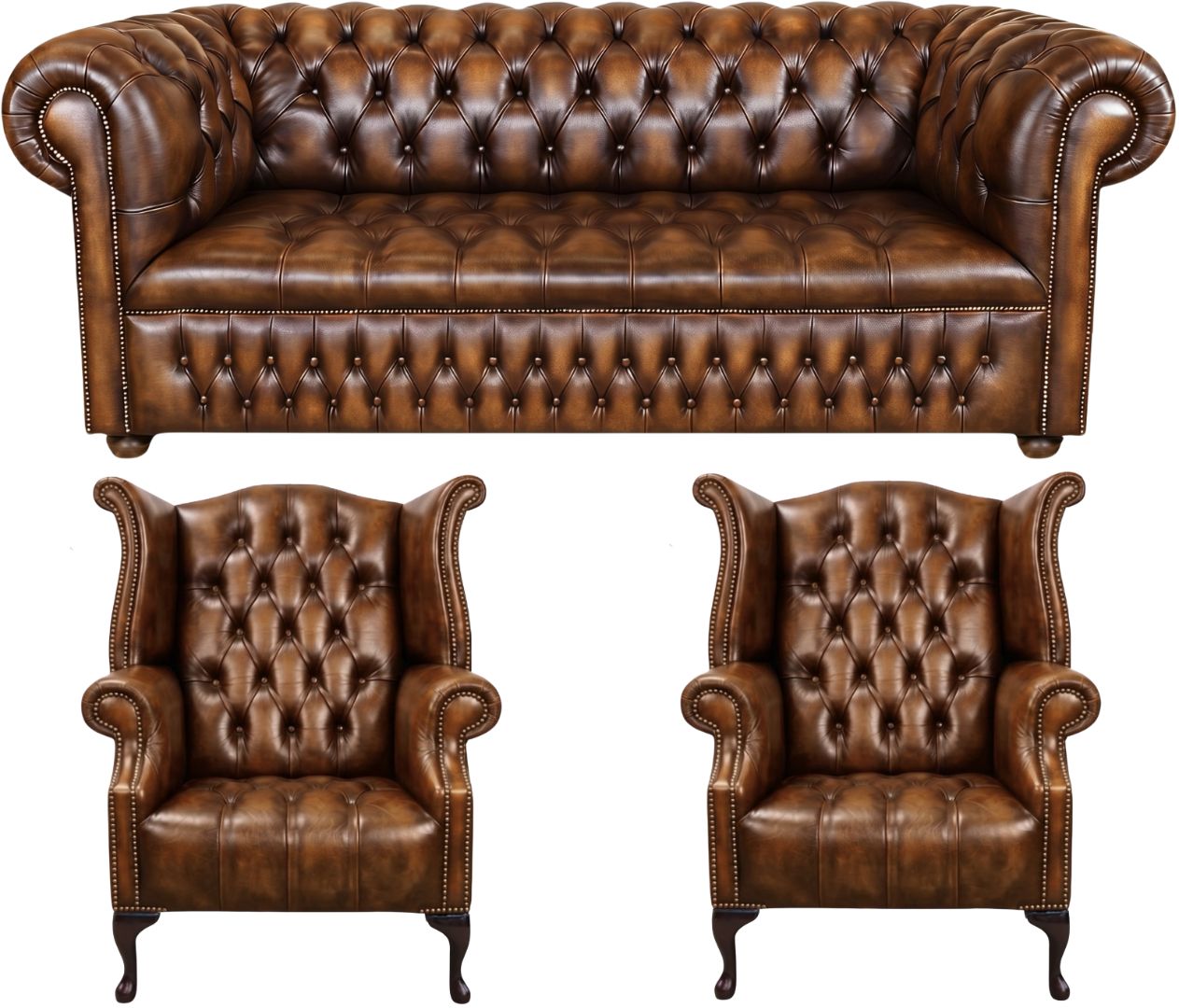 The Churchill Chesterfield 3 Piece Suite