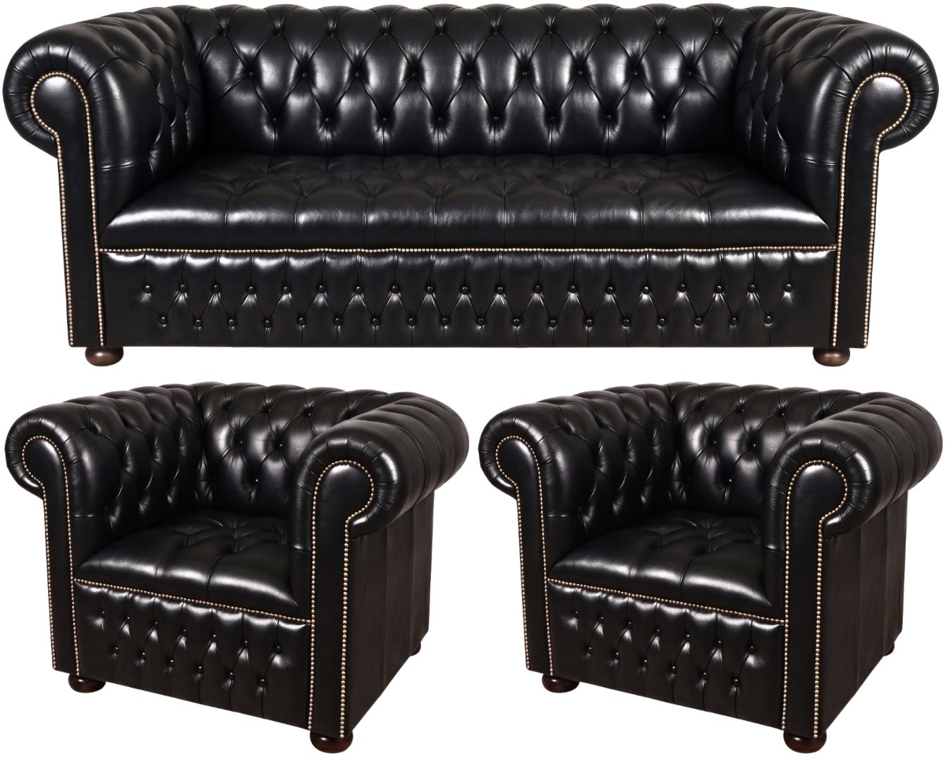 The Churchill Chesterfield 3 Piece Suite