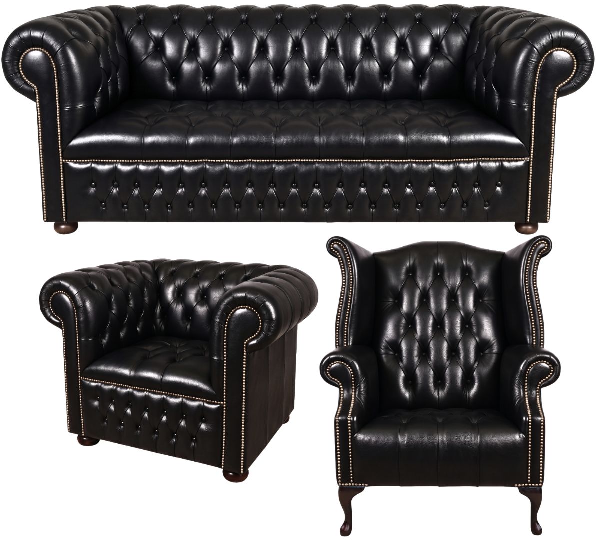 The Churchill Chesterfield 3 Piece Suite
