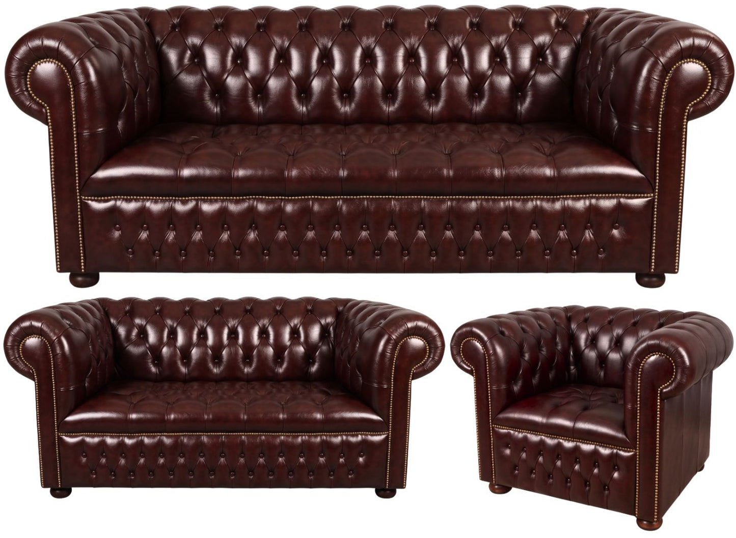 The Churchill Chesterfield 3 Piece Suite