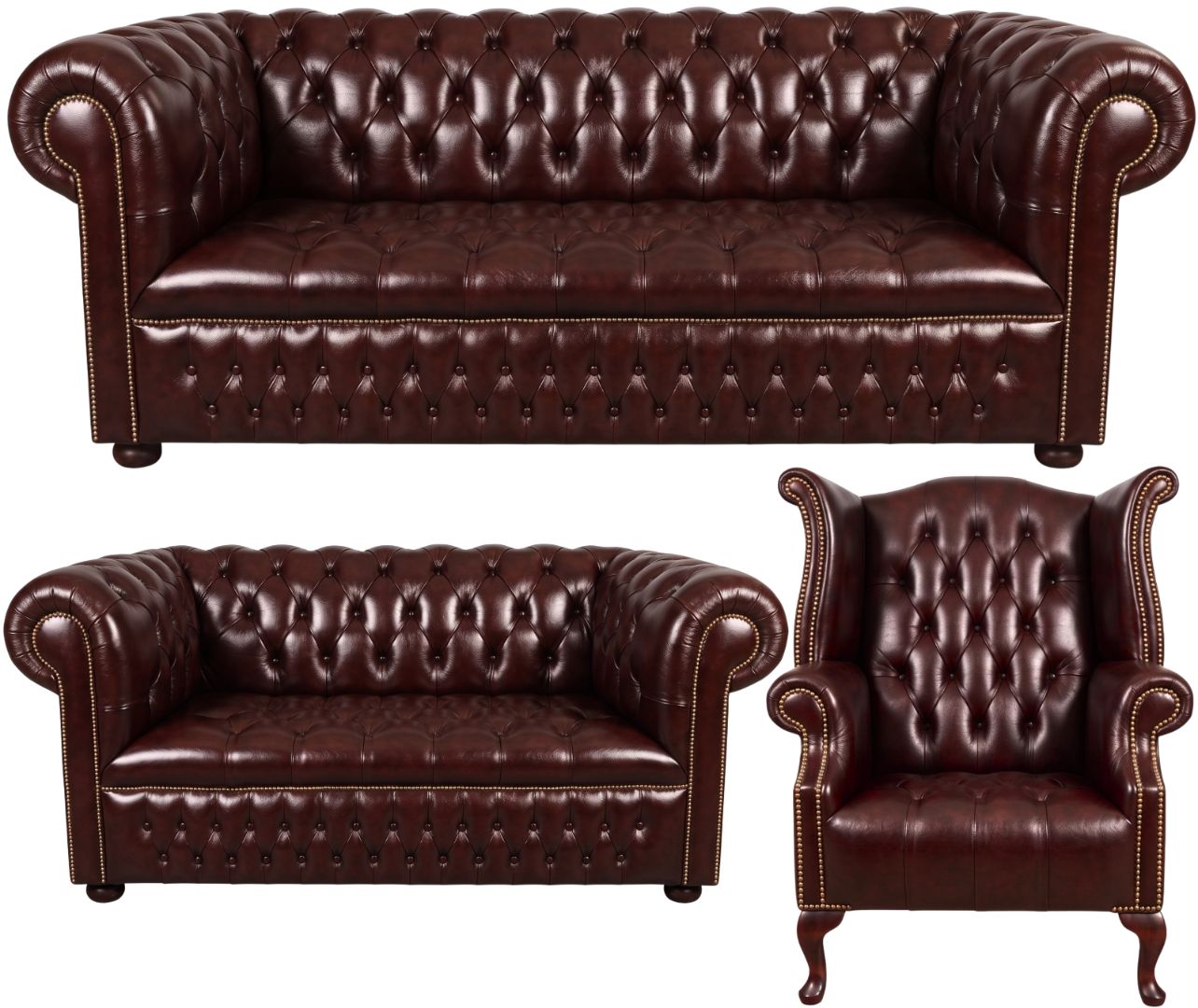 The Churchill Chesterfield 3 Piece Suite