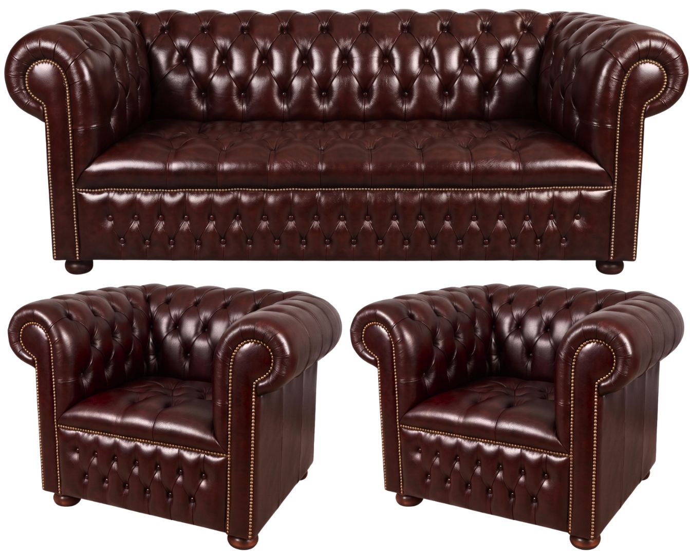The Churchill Chesterfield 3 Piece Suite