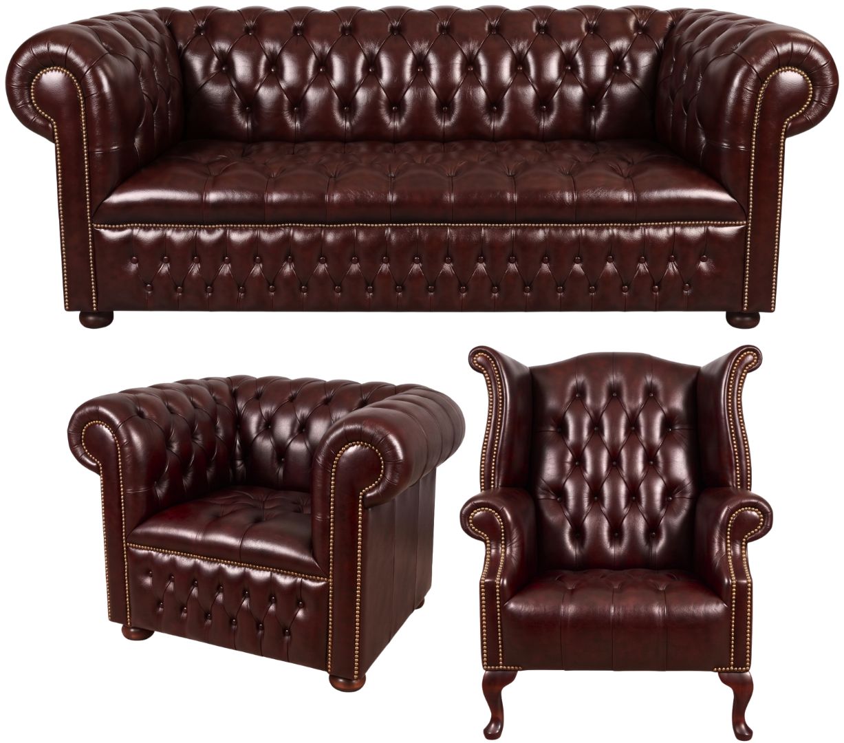 The Churchill Chesterfield 3 Piece Suite